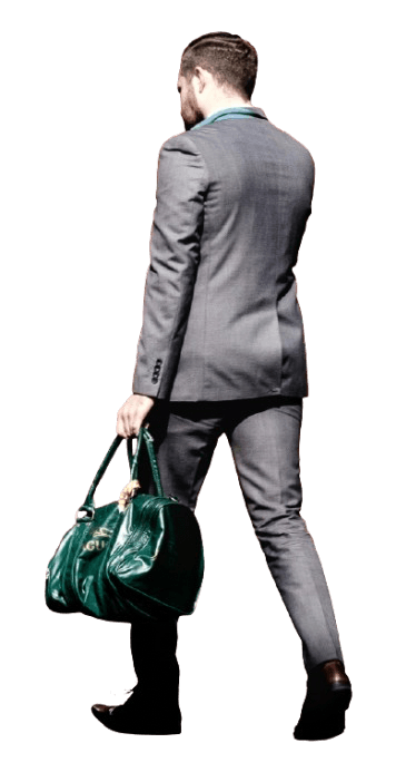 An entrepreneur stood on the top of a mountain