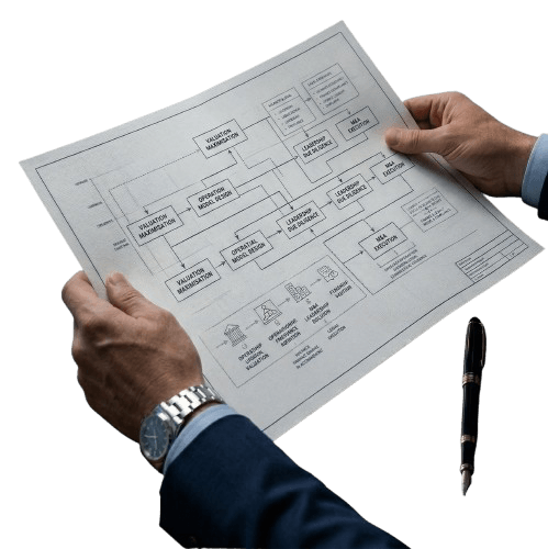 An entrepreneur stood on the top of a mountain